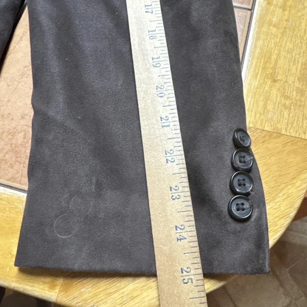 Lauren Ralph Lauren Sport Coat Mens‎ 42R Faux Suede Leather Brown Blazer